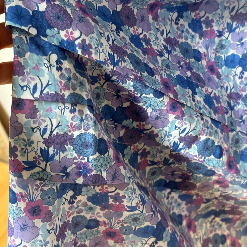 J. Crew Liberty Print Cotton Dress Adjustable Straps Open Back Pockets Size 6 - Picture 4 of 17